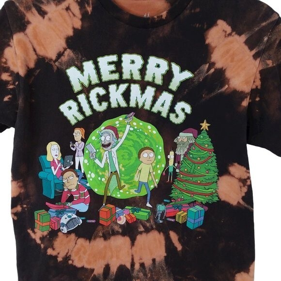 Rick Morty RICKMAS ADULT SWIM Christmas holiday ripple junction t-shirt  SMALL - Picture 8 of 10